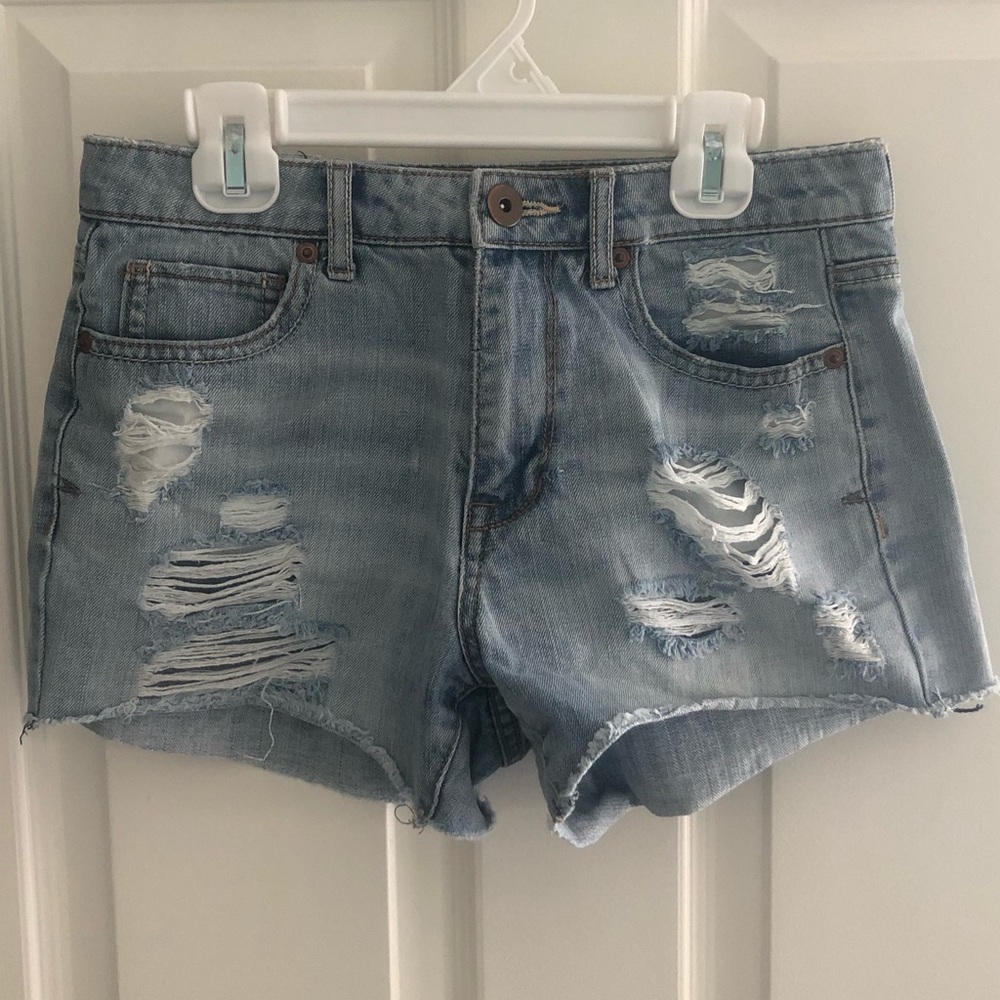 Ripped Jean Shorts